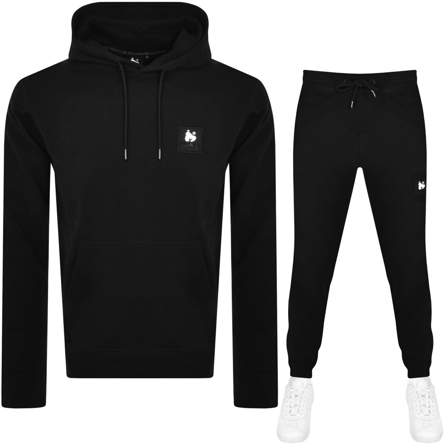 Money Logo Hooded Tracksuit Black