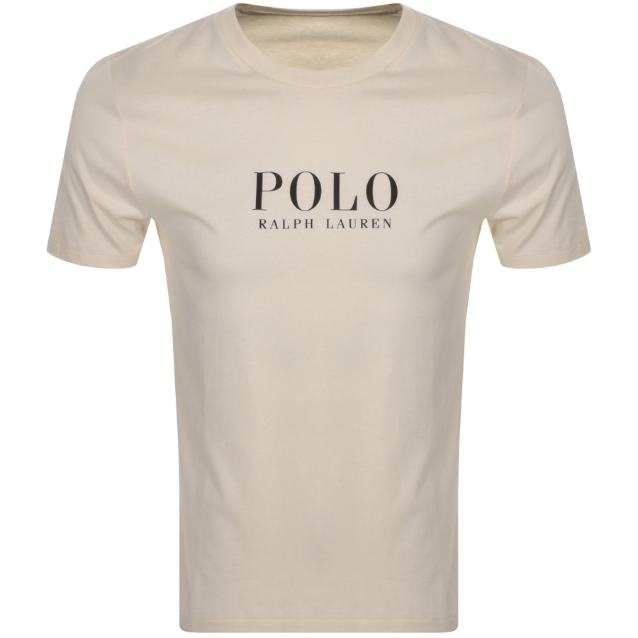 Ralph Lauren Logo Crew Neck T Shirt Cream