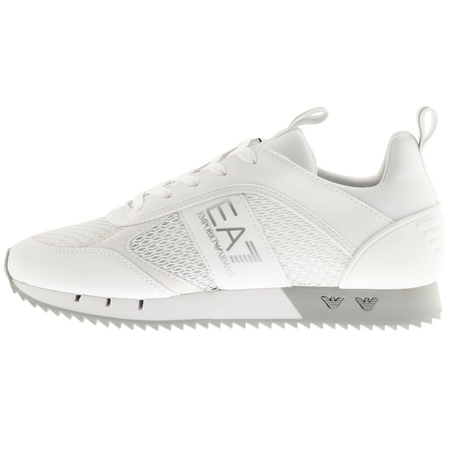 Ea7 Emporio Armani Logo Trainers White Modesens