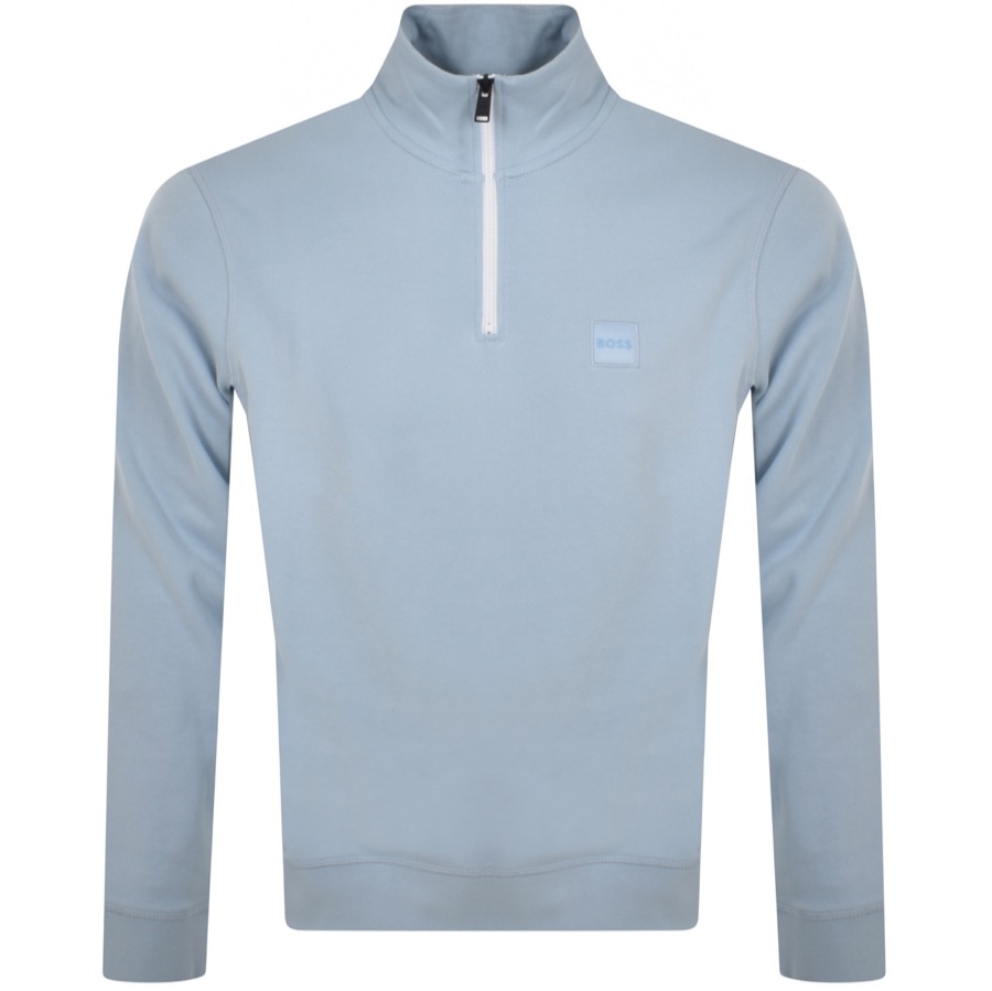 BOSS Zetrust Half Zip Sweatshirt Blue