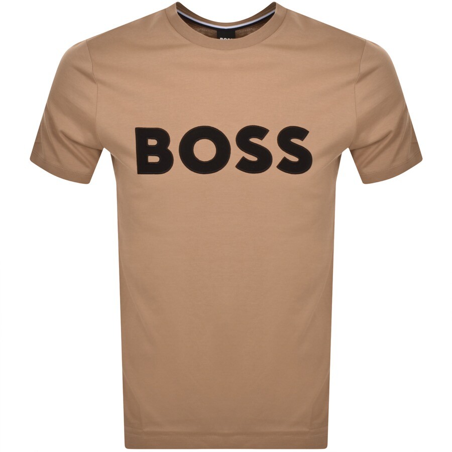 Boss Business Boss Tiburt Logo T Shirt Beige
