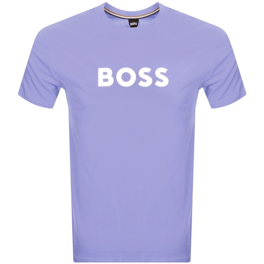 BOSS Bodywear Logo T Shirt Purple
