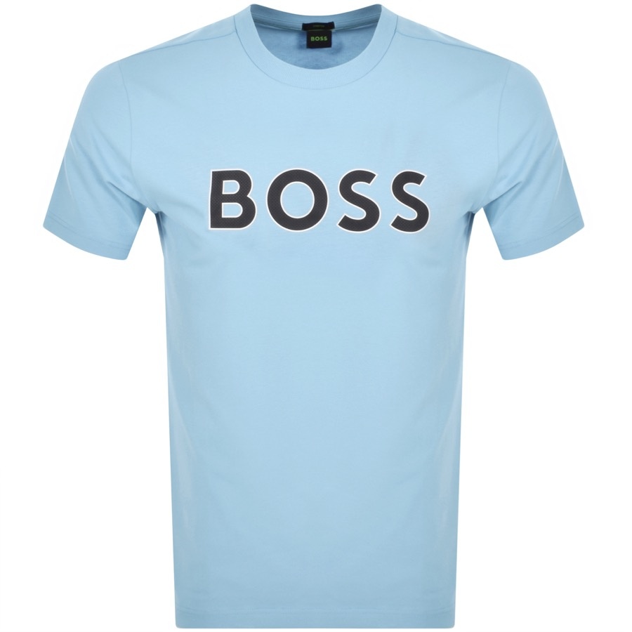 Boss Athleisure Boss Tee 1 Short Sleeve T Shirt White In Blue