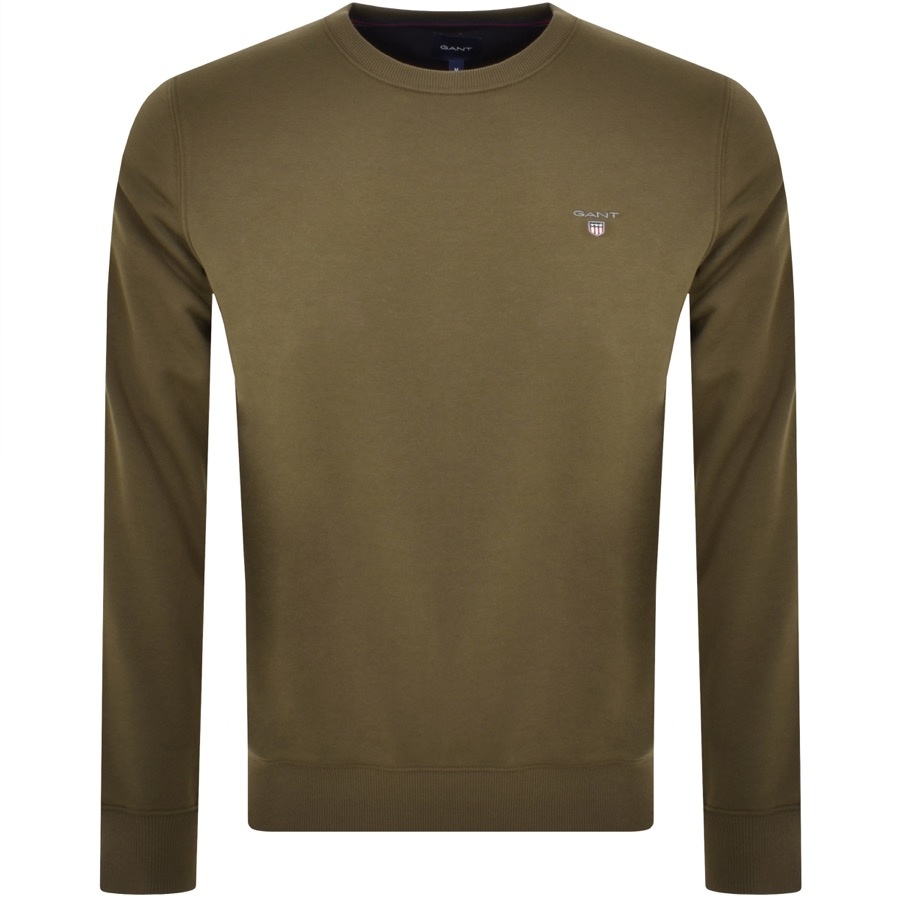 Gant Crew Neck Logo Sweatshirt Green
