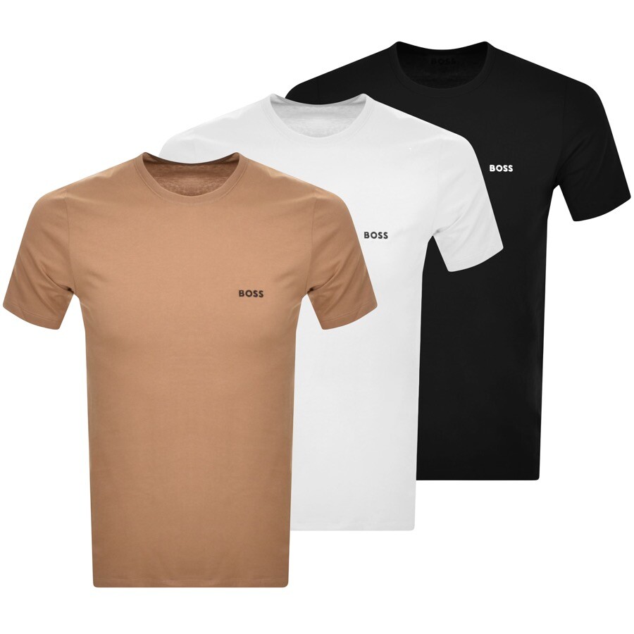 Boss Business Boss Triple Pack Crew Neck T Shirts Black