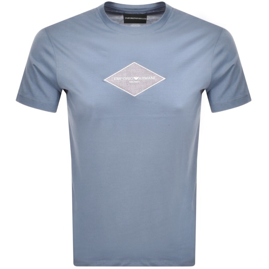 Emporio Armani Crew Neck Logo T Shirt Blue