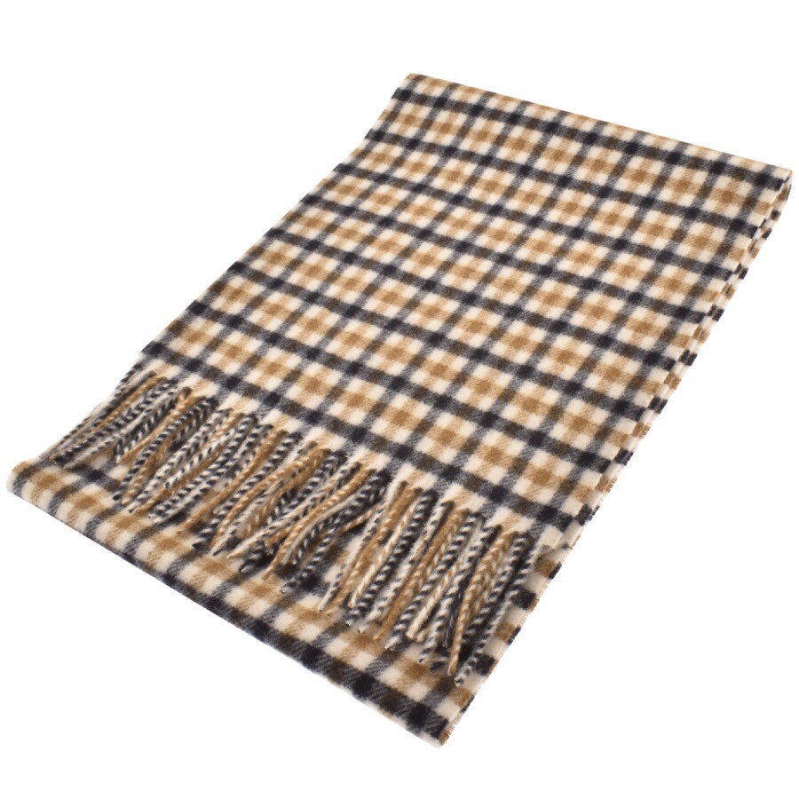 aquascutum club check scarf-