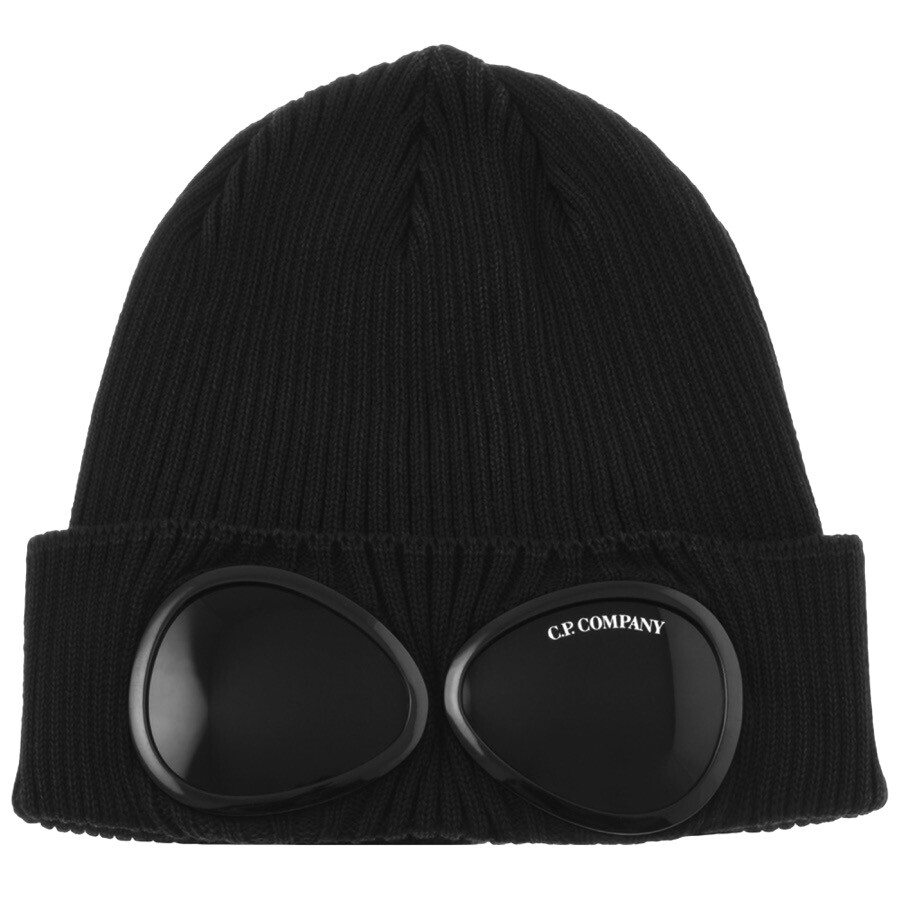 C P Company Cp Company Goggle Beanie Hat Black