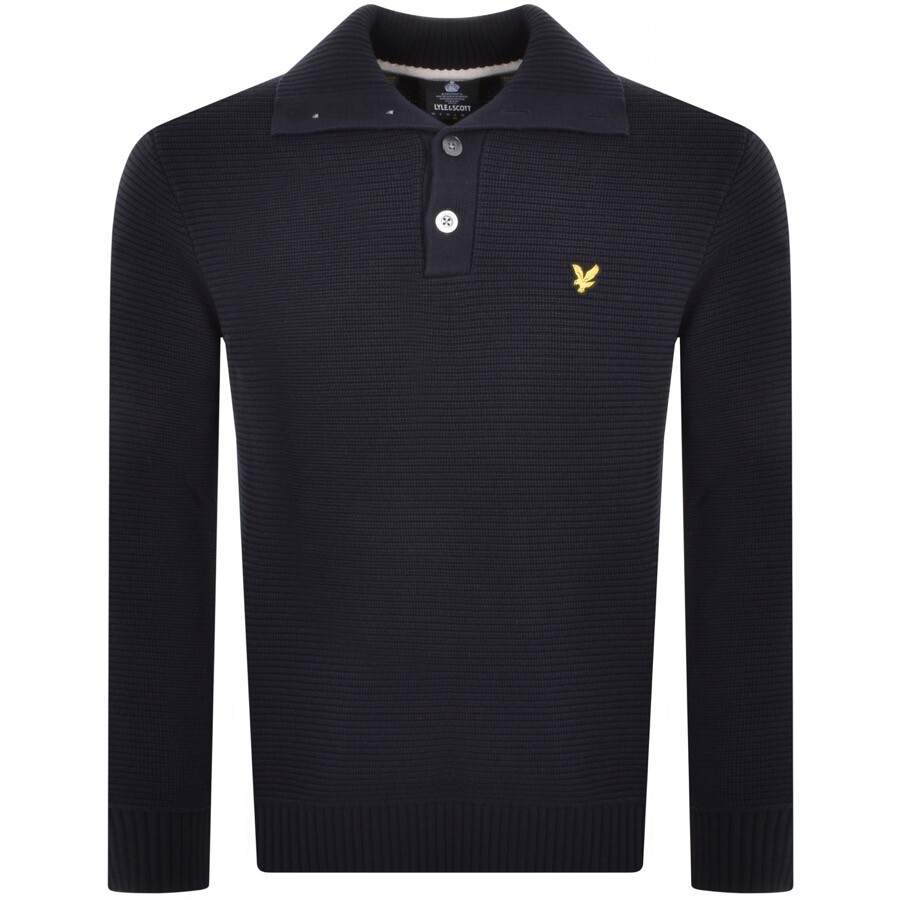 Lyle And Scott Chunky Knit Jumper Navy