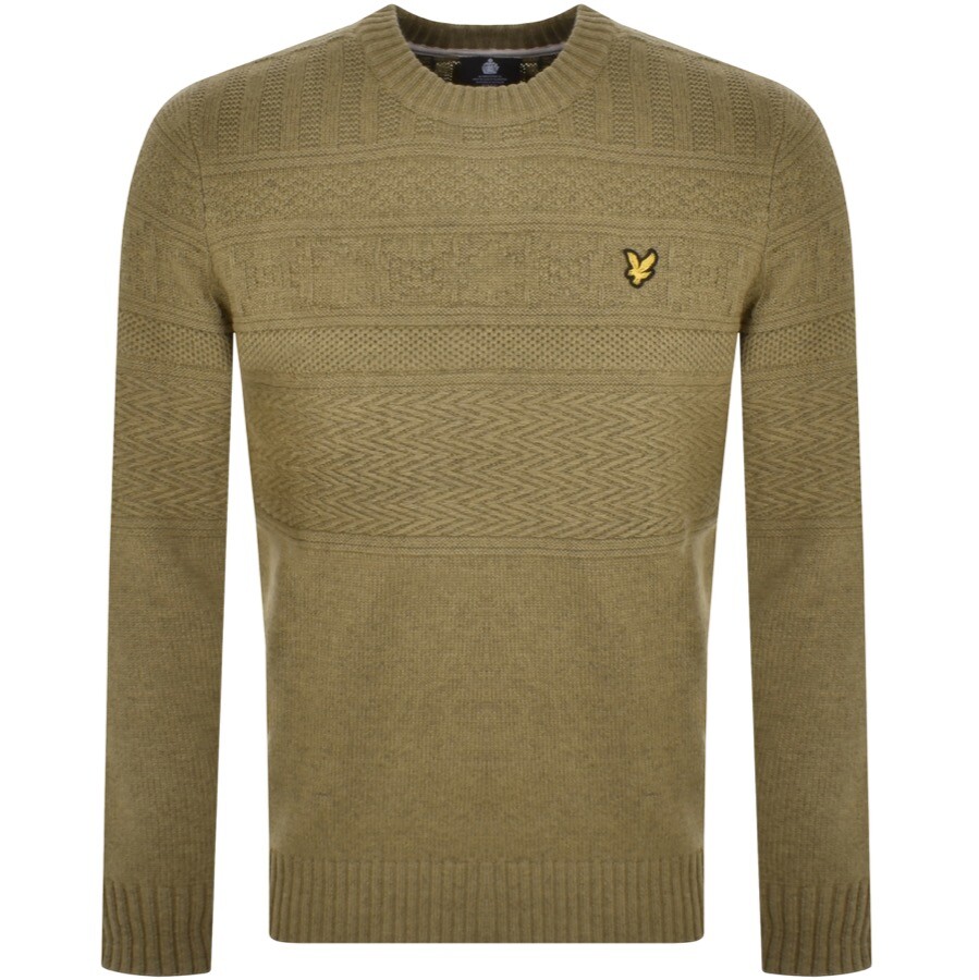 Lyle And Scott Vintage Guernsey Knit Jumper Green