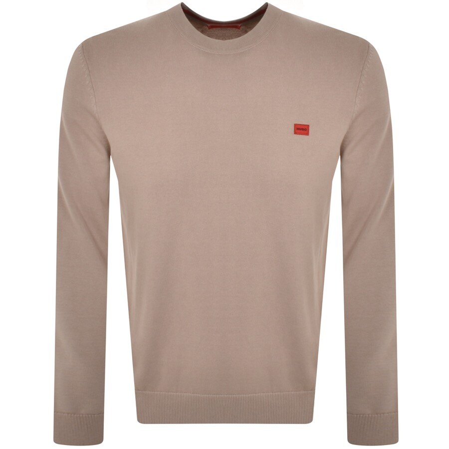 HUGO San Cassius Knit Jumper Beige