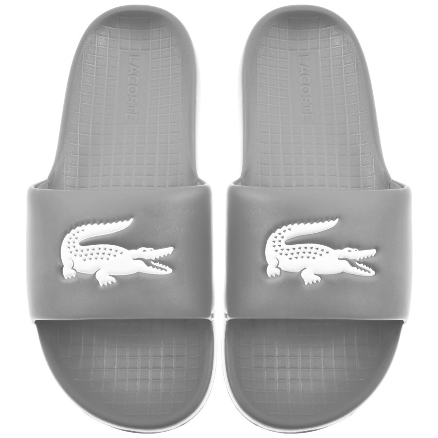 Lacoste Croco Sliders Grey