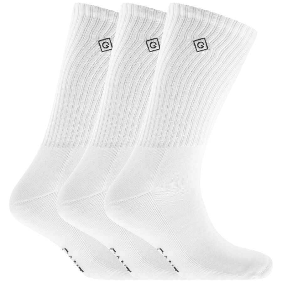 Gant Three Pack Socks White
