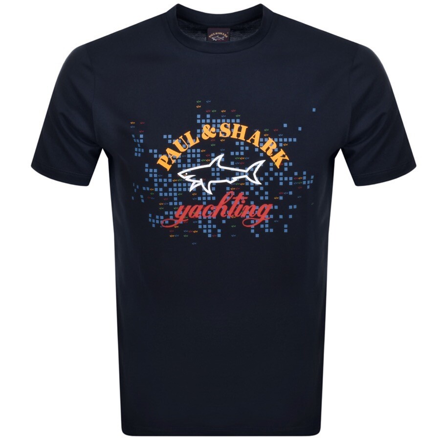Paul And Shark Logo T Shirt Navy