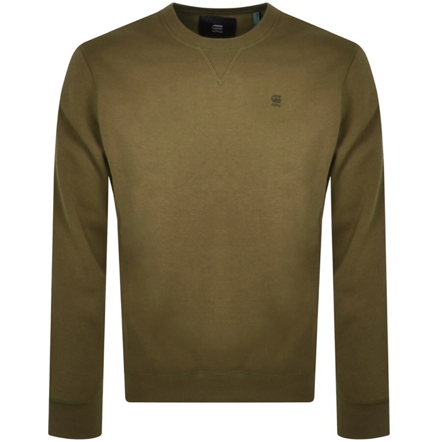 g star raw core crew neck sweatshirt green