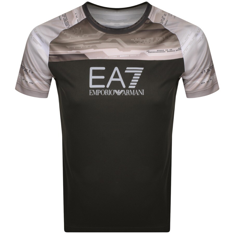 EA7 EA7 EMPORIO ARMANI PANEL T SHIRT GREY