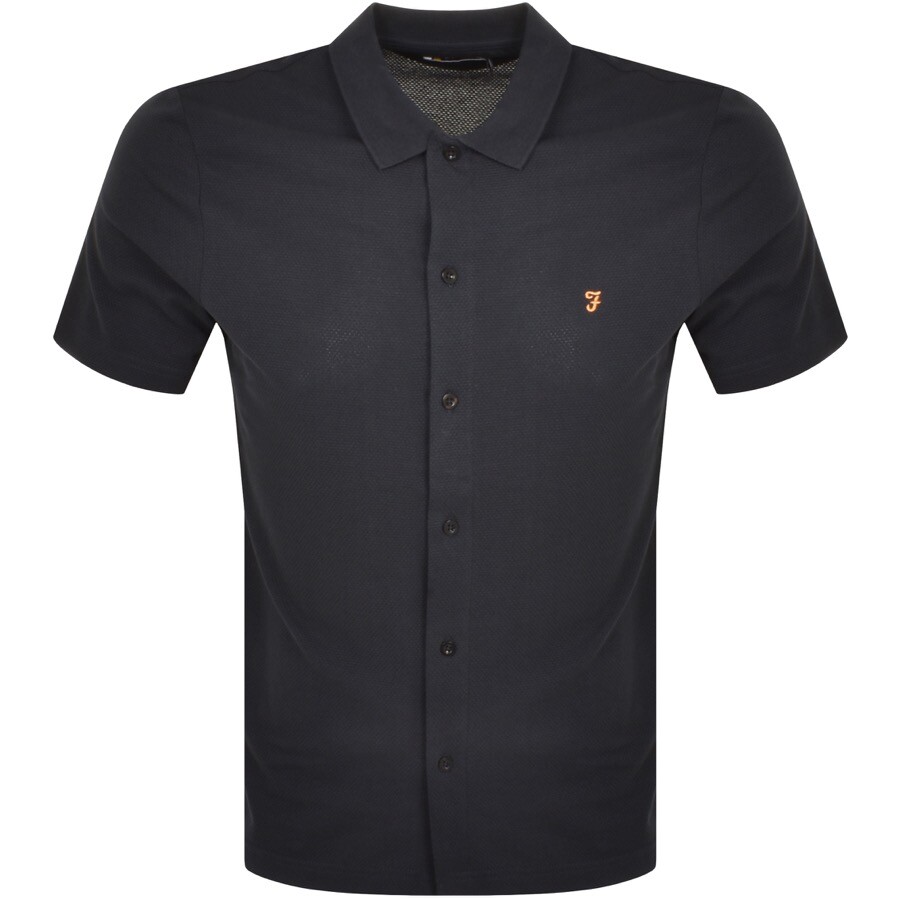 Farah Vintage Lesser Polo T Shirt Navy