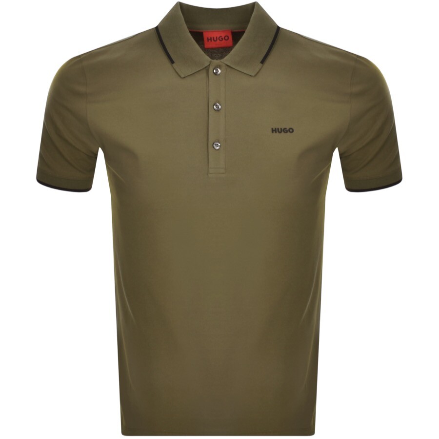 HUGO Dinoso22 Polo T Shirt Green