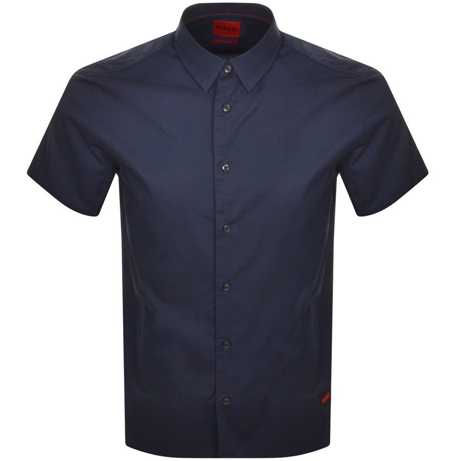 HUGO Short Sleeved Ebor Shirt Navy