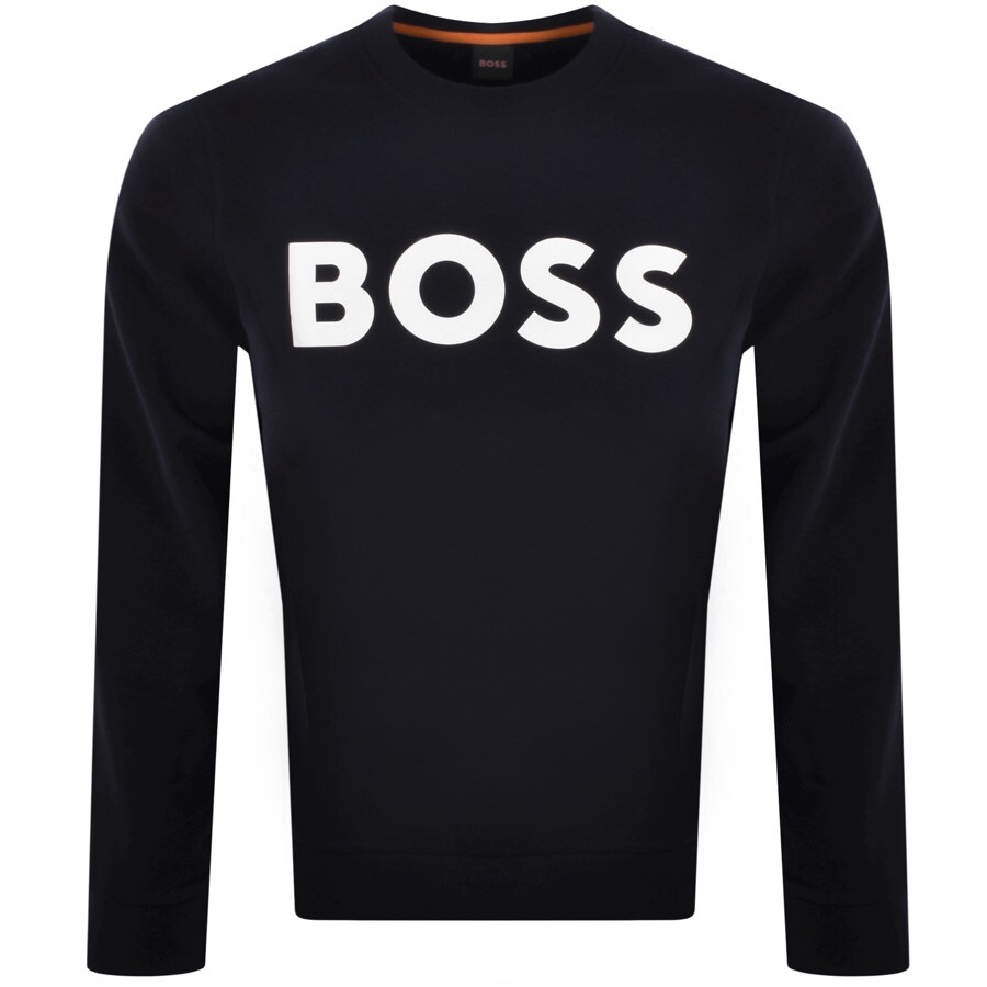 BOSS Webasic Crew Neck Sweatshirt Navy