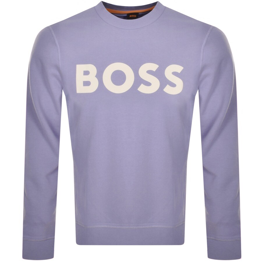 BOSS Webasic Crew Neck Sweatshirt Purple