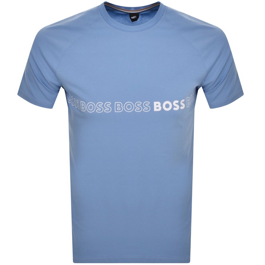 Boss Business Boss Bodywear Logo Slim Fit T Shirt Blue