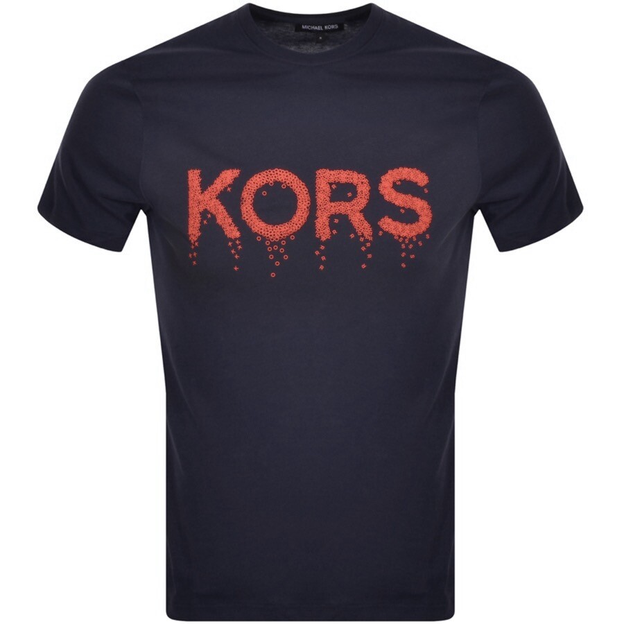 Michael Kors Spill Short Sleeve T Shirt Navy