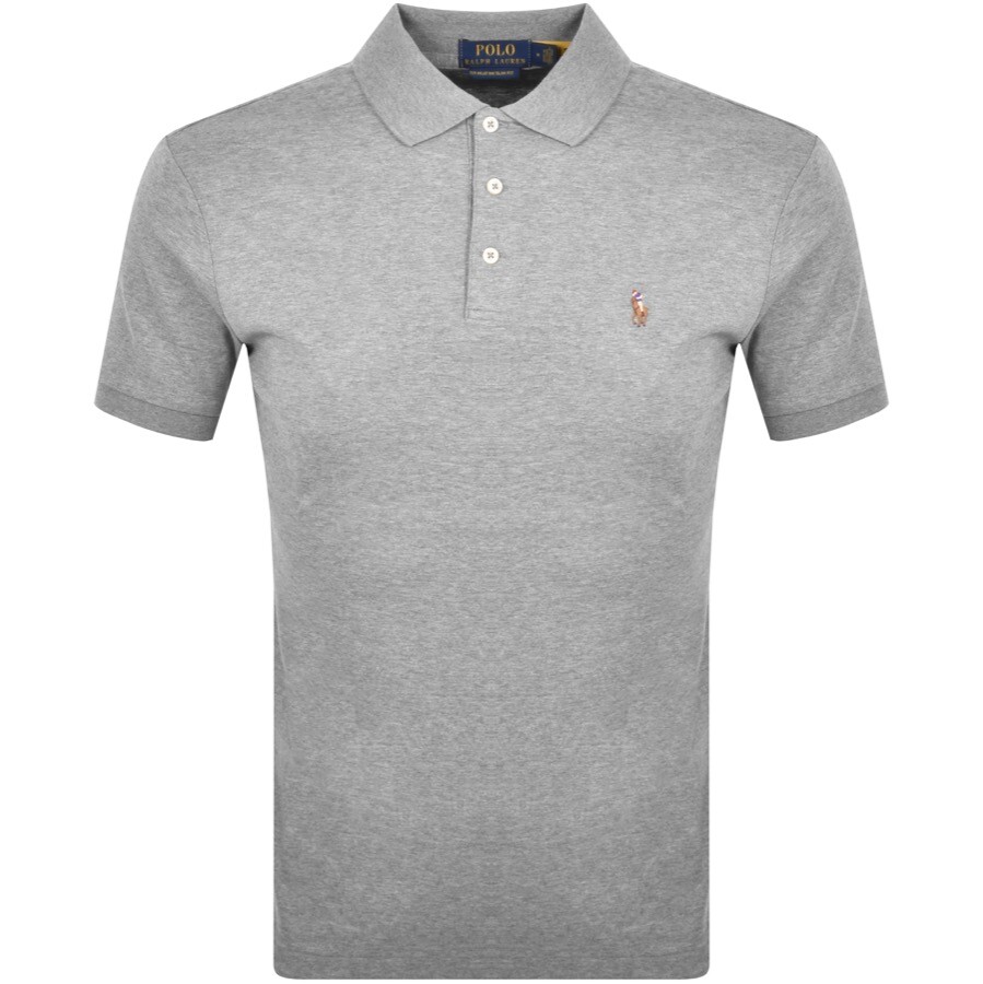 Ralph Lauren Custom Slim Fit Polo T Shirt Grey ModeSens