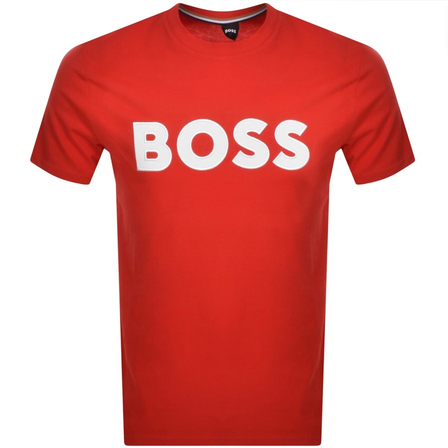 BOSS Tiburt Logo T Shirt Red