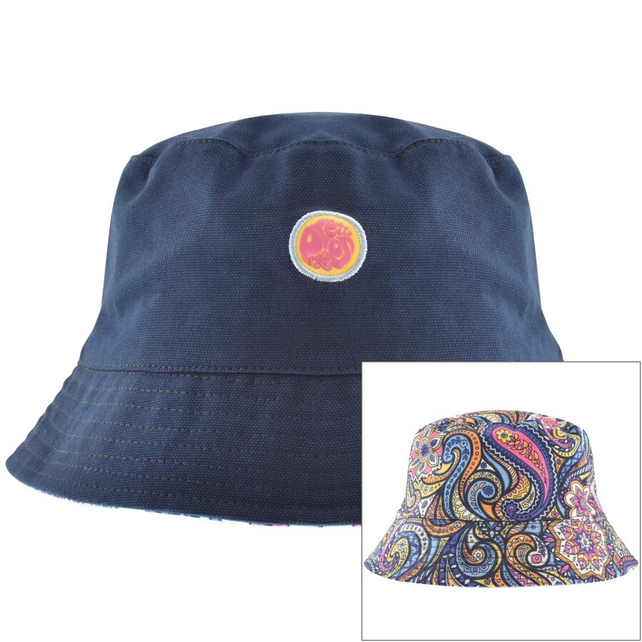 Pretty Green Festival Paisley Bucket Hat Blue In Blue