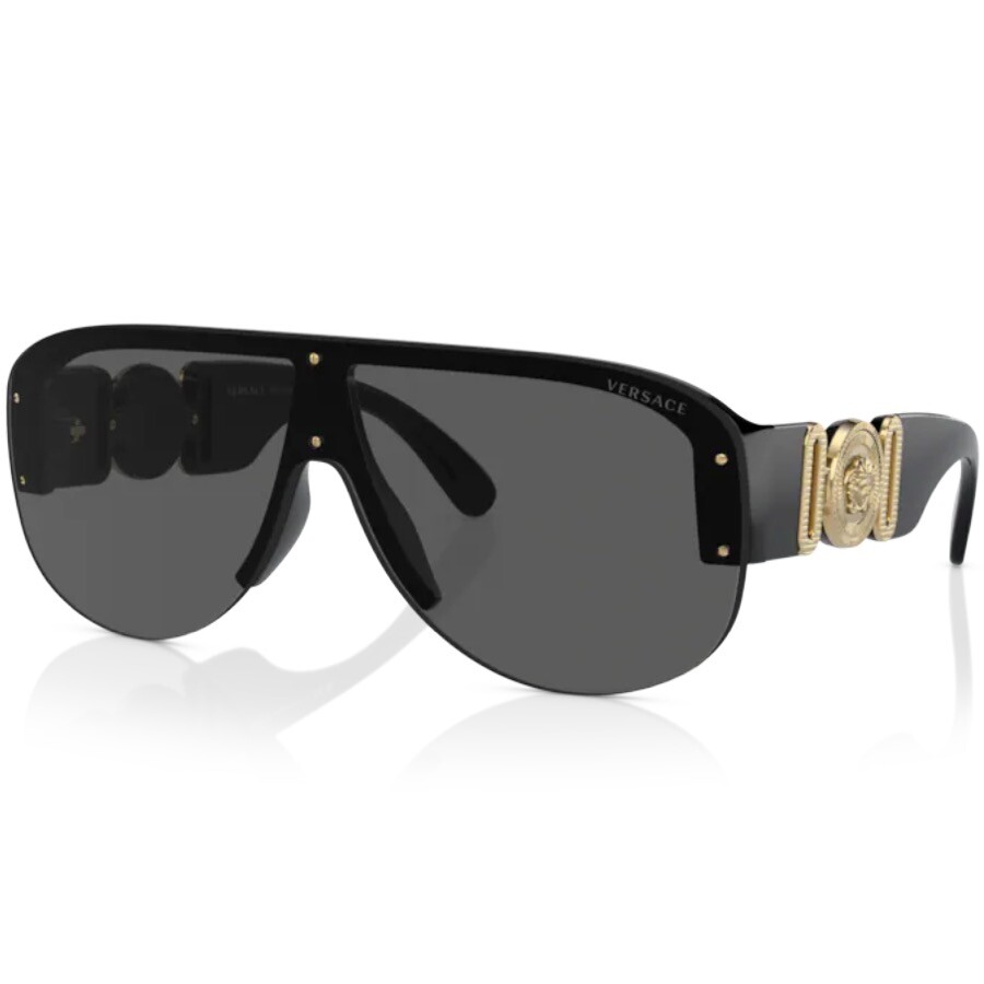 Versace Jeans Versace 0ve4391 Visor Sunglasses Black In Black