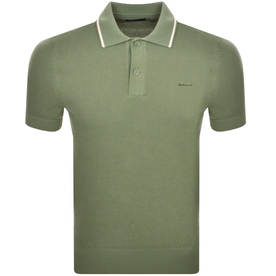Gant Pique Polo T Shirt Green