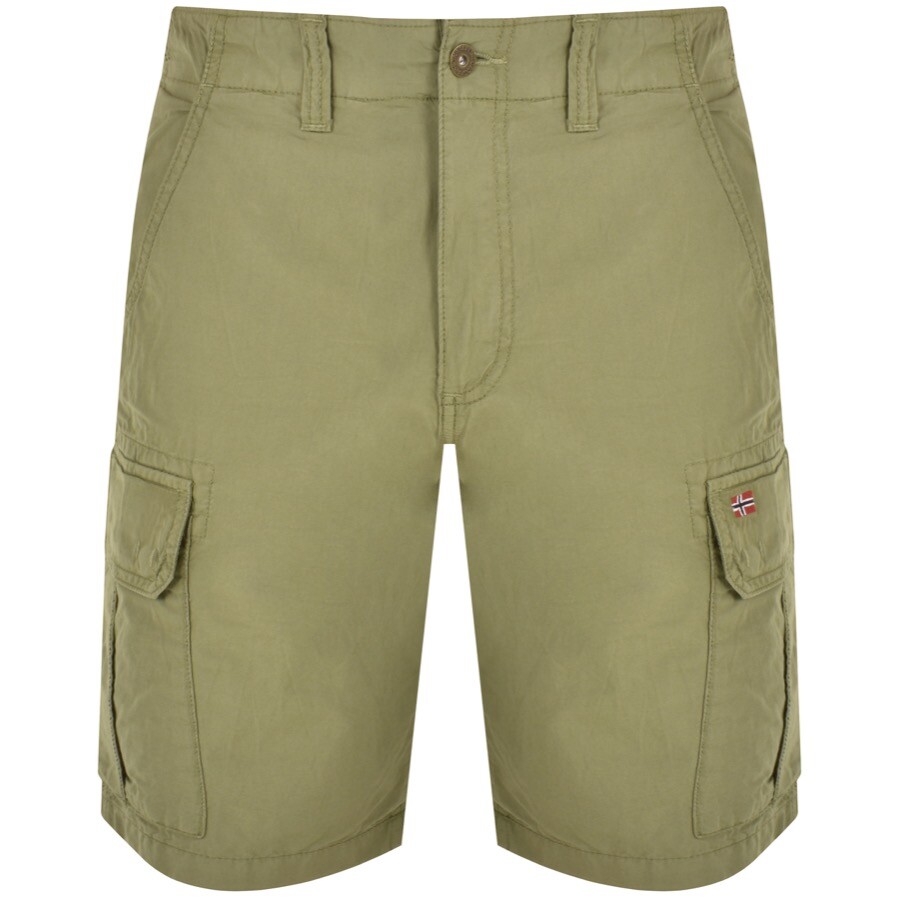 Napapijri Noto Cargo Shorts Green | The Hoxton Trend