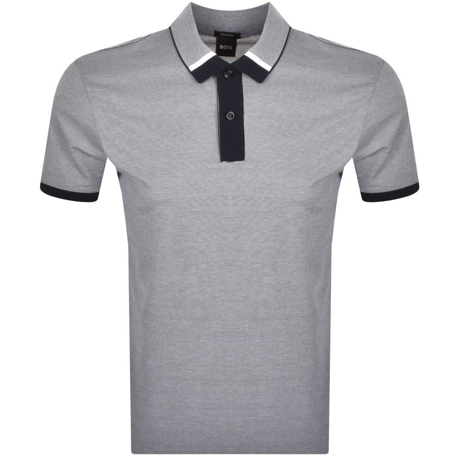 Boss Business Boss Parlay 192 Polo T Shirt Navy In Gray