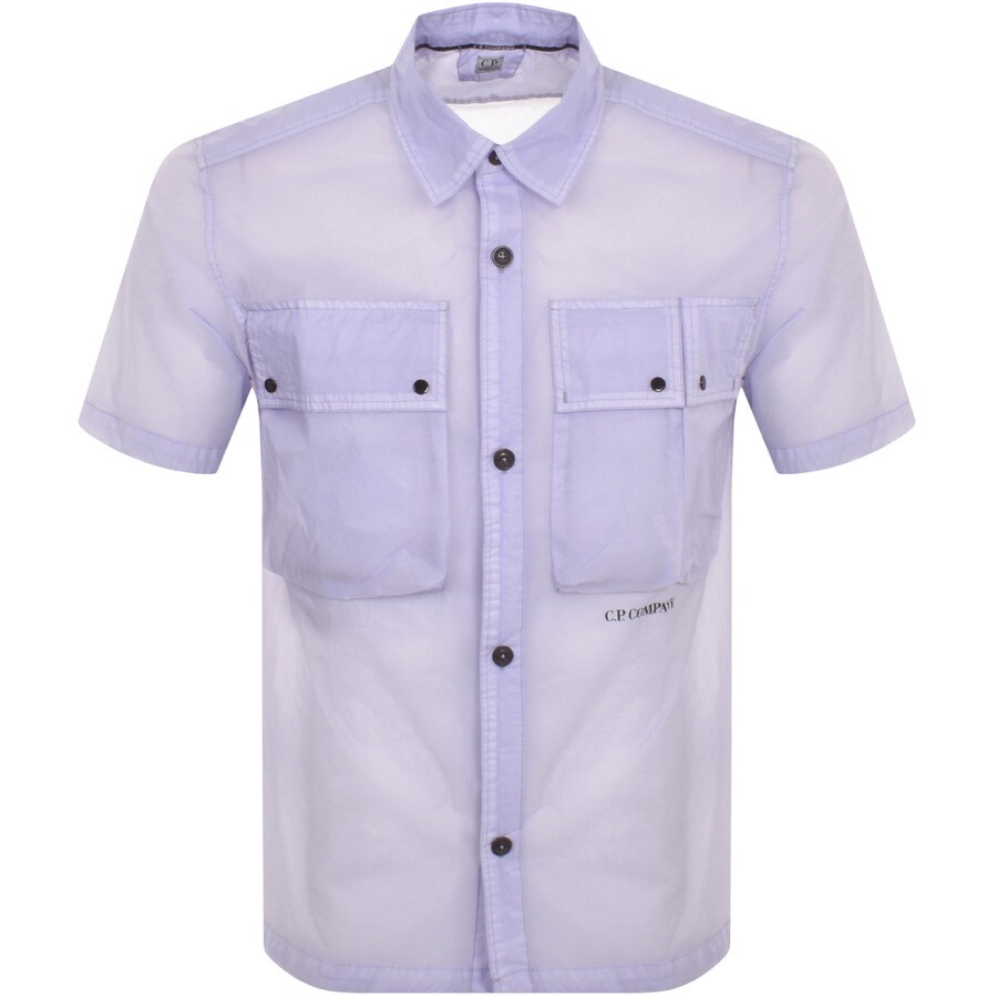 C.p. Company Cp Company Short Sleeve Shirt Lilac In Lilac