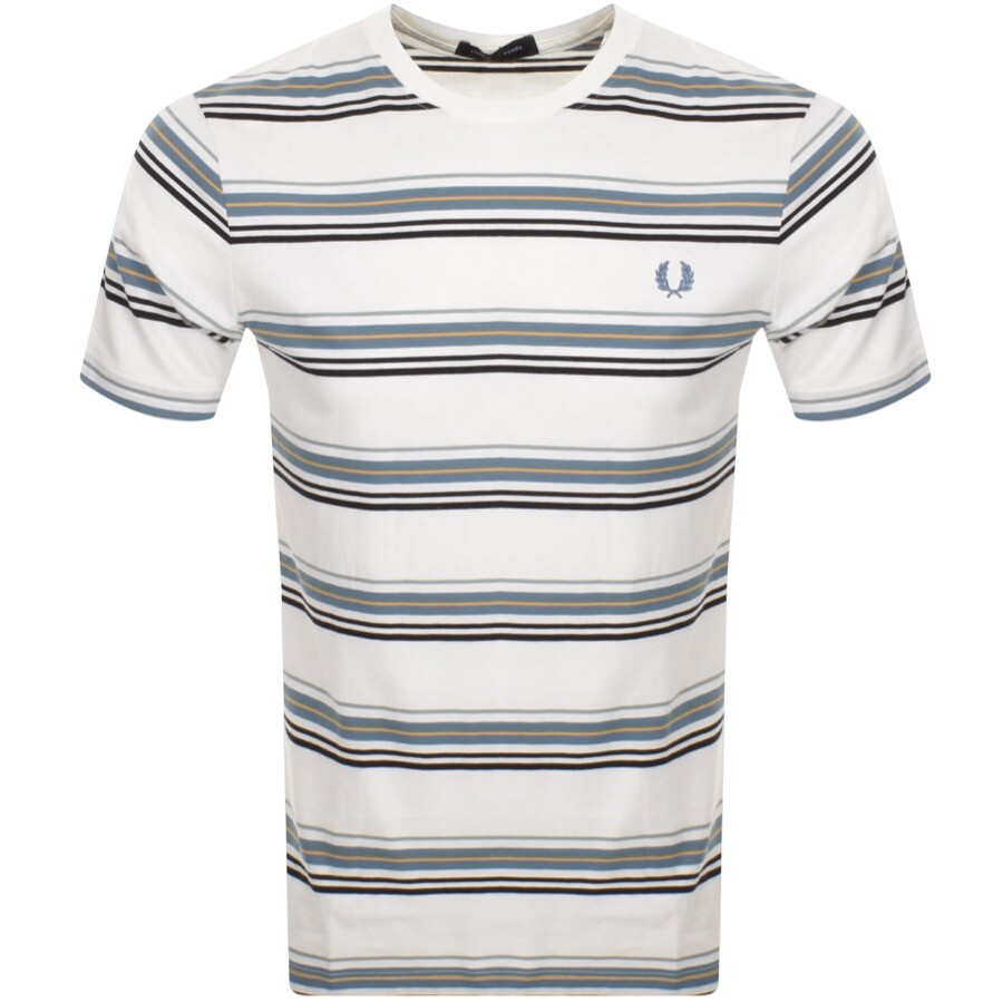 FRED PERRY FRED PERRY STRIPE T SHIRT WHITE