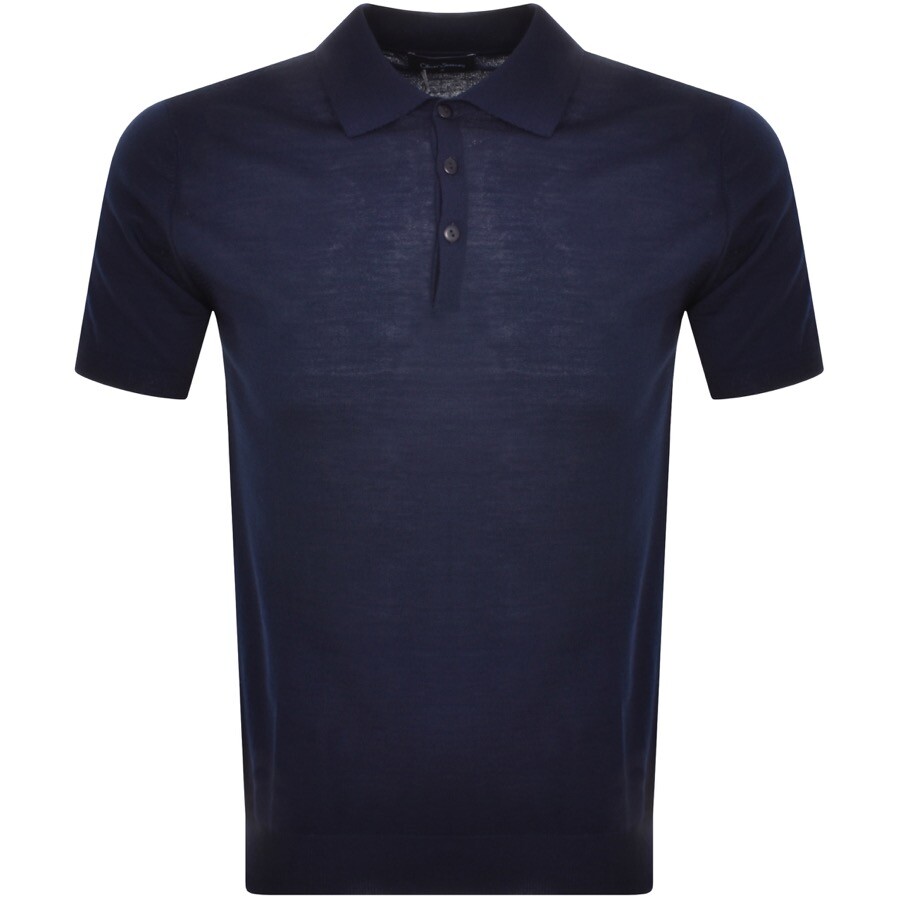 Oliver Sweeney Covehite Knit Polo T Shirt Navy