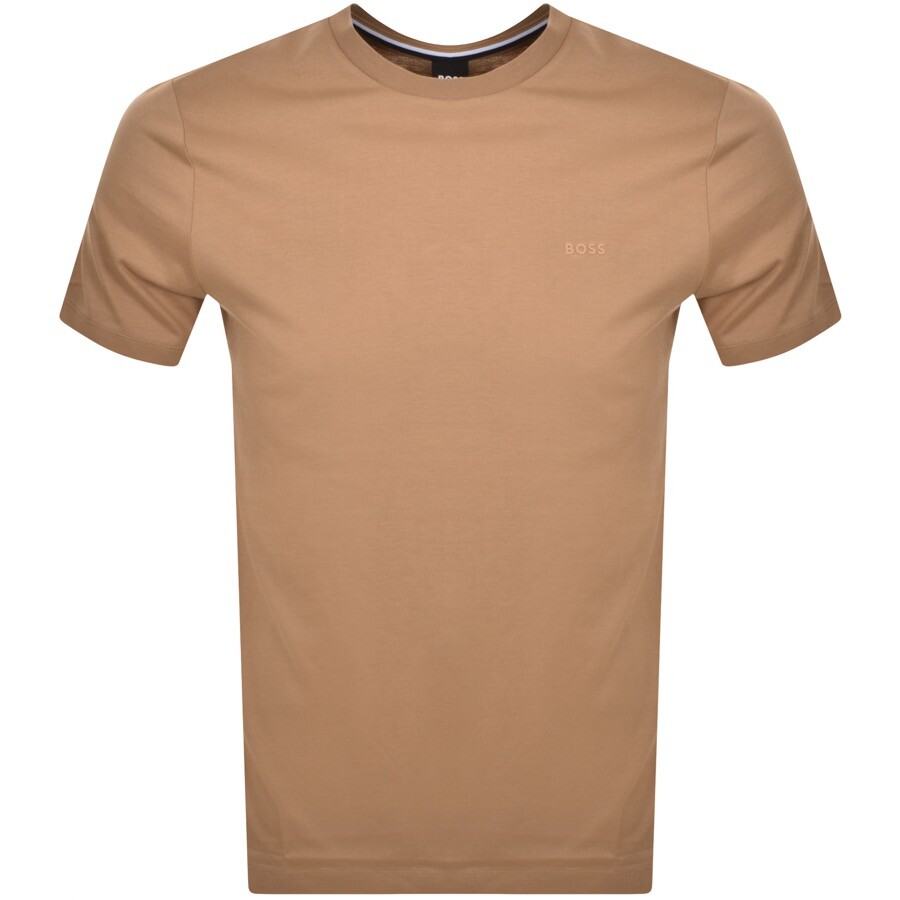 Boss Business Boss Thompson Jersey T Shirt Beige In Brown