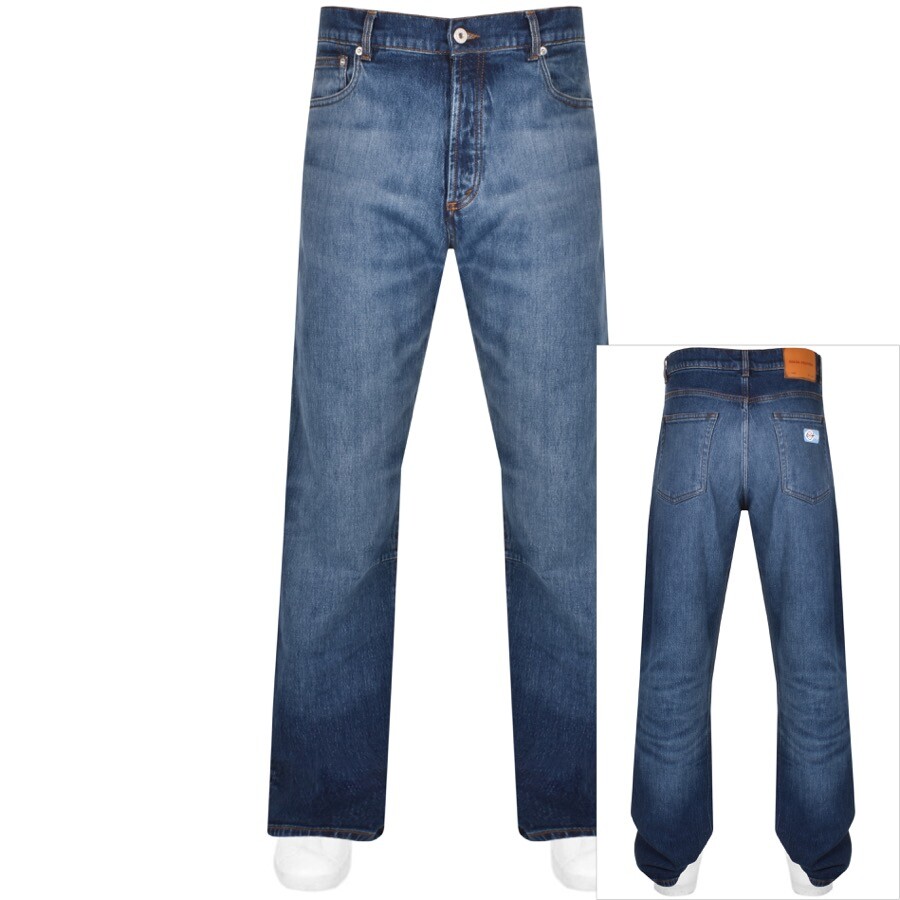 Heron Preston Ex Ray Mid Wash Jeans Blue In Blue