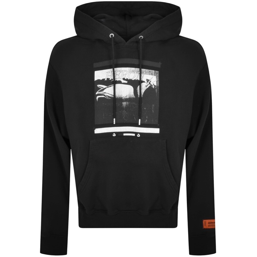 Shop Heron Preston Misprinted Heron Hoodie Black