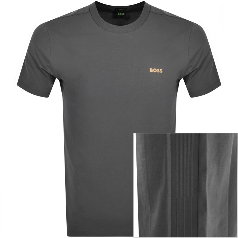 BOSS Tee Tape T Shirt Grey