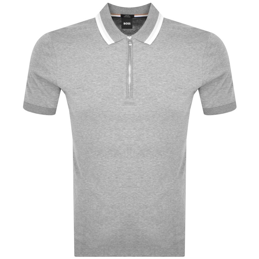 Boss Business Boss Polston Polo T Shirt Grey In Gray