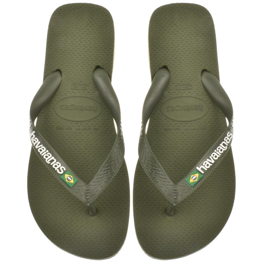 Havaianas Brazil Logo Flip Flops Green