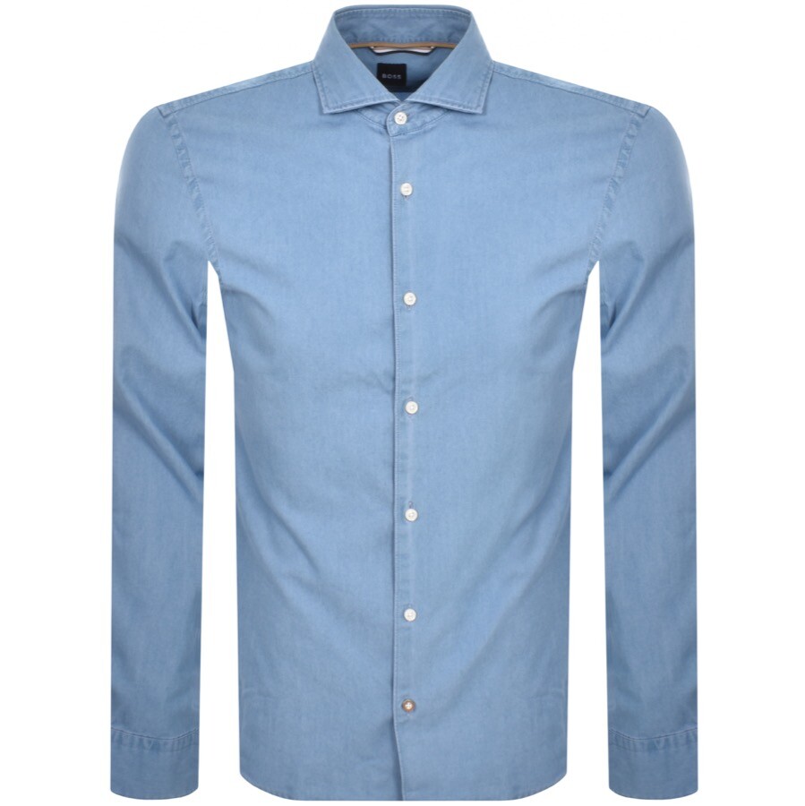 BOSS C HAL Kent Long Sleeve Shirt Blue