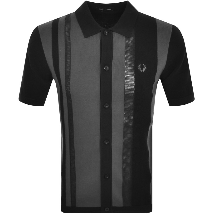 Striped Knitted Shirt Black
