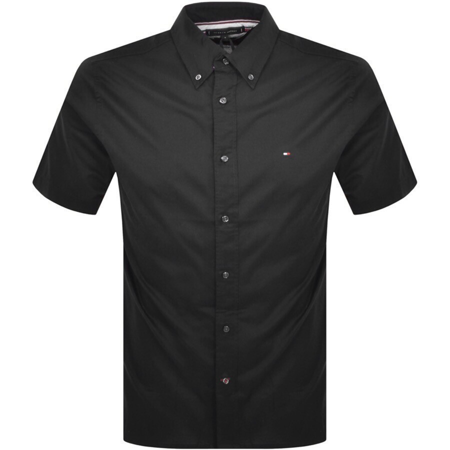 Tommy Hilfiger Short Sleeved Poplin Shirt Black