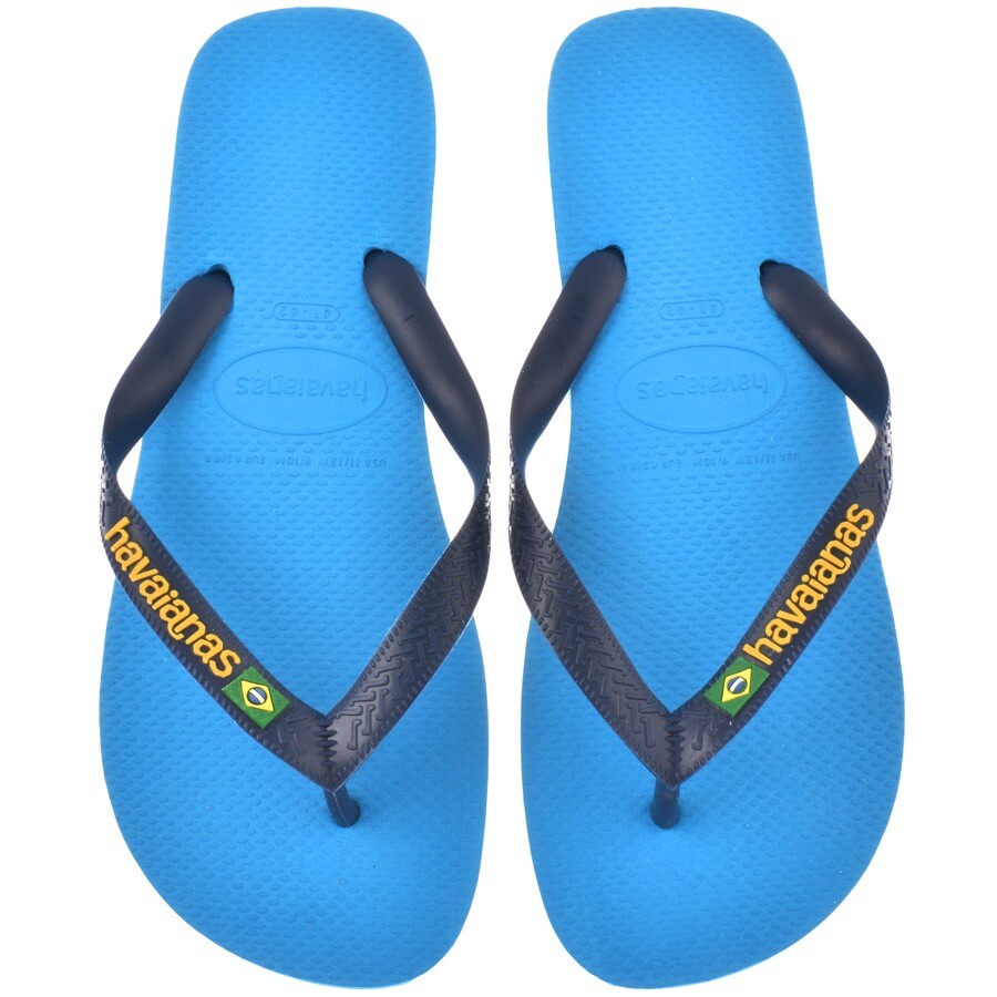 Havaianas Brazil Logo Flip Flops Blue