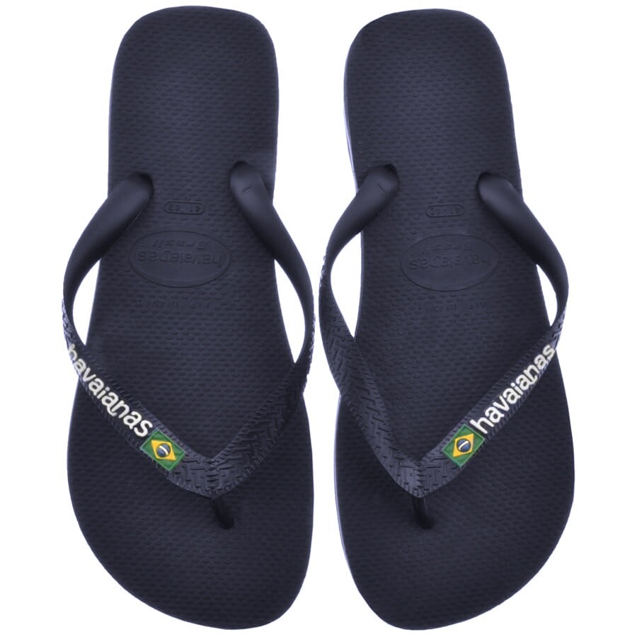 Havaianas Brazil Logo Flip Flops Navy