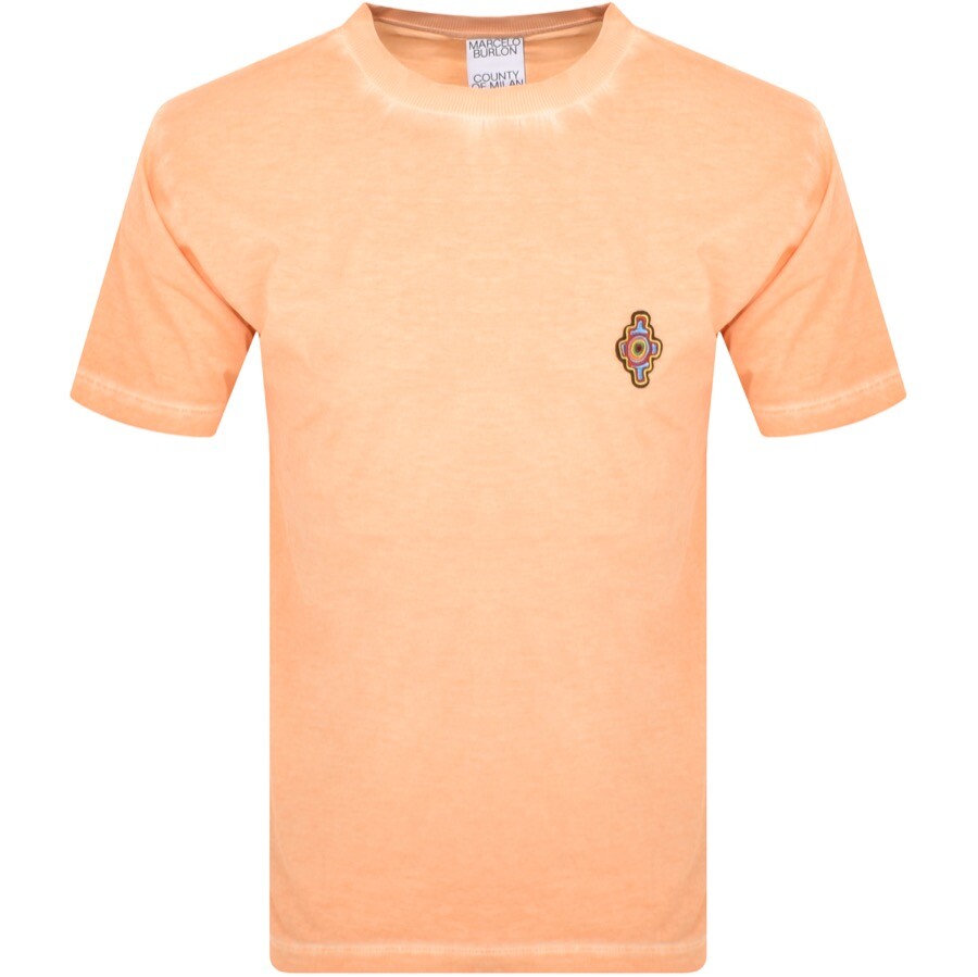 Shop Marcelo Burlon County Of Milan Marcelo Burlon Sunset Cross T Shirt Orange