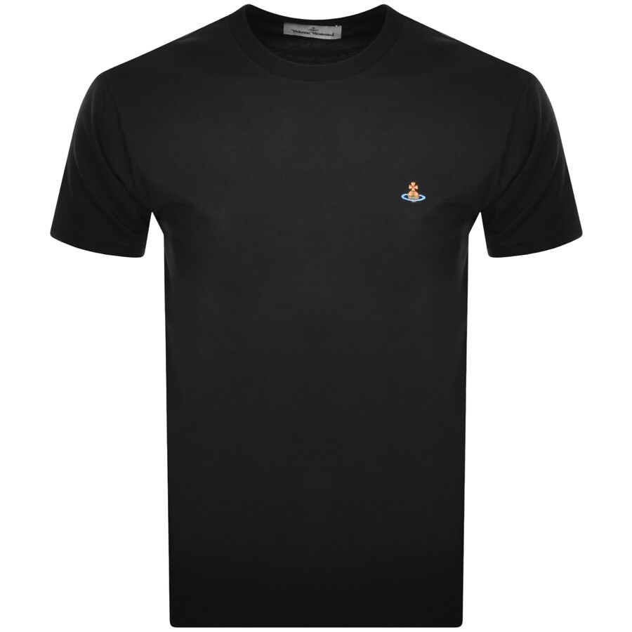 Vivienne Westwood Embroidered-logo Short-sleeved T-shirt In Black